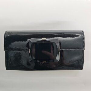 Gucci Wallet Black Patent Leather Clutch Bag Purse